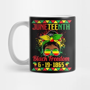 Juneteenth Celebrations through glasses of Bold Black Women Mug